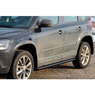 Sānu caurules Black (2 gab., nerūsējošais tērauds) Skoda Yeti 2009–2017 foto 1