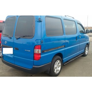 Sānu caurules Black (2 gab., nerūsējošais tērauds) Toyota HiAce foto 2