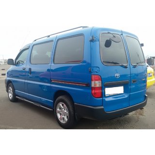 Sānu caurules Black (2 gab., nerūsējošais tērauds) Toyota HiAce foto 1