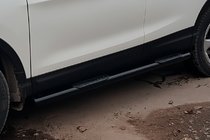 Nissan Qashqai 2014–2021 Sānu caurules Black (2017-2021, 2 gab., nerūsējošais tērauds) foto 2