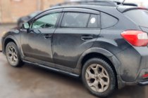 Subaru XV 2011–2017 Sānu caurules BB002 Black (2 gab., nerūsējošais tērauds) foto 3