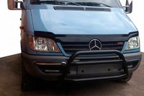 Mercedes Sprinter W901/902/903/904/905 1995–2006 Priekšējais aizsargstienis WT022 Black (nerūsējošais tērauds) 1995–2000 foto 1