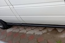 Mercedes Sprinter W901/902/903/904/905 1995–2006 Sānu caurules Black (2 gab., nerūsējošais tērauds) foto 3