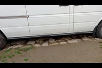 Volkswagen LT 1995–2006 Sānu caurules Black (2 gab., nerūsējošais tērauds) Īsā bāze, Ø60 foto 3