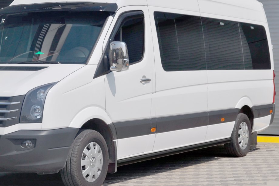 Volkswagen Crafter 2006–2016 Sānu caurules Black (2 gab., nerūsējošais tērauds) d70, garš–īpaši garš Image