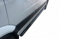 Mercedes Sprinter W907/W910 2018– Sānu caurules Black (2 gab., nerūsējošais tērauds) d70, garš–īpaši garš foto 2