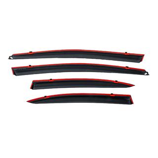 Logu vēja deflektori ar hromētu līsti (4 gab., Niken) Honda Civic Sedan VIII 2006–2011 foto 4