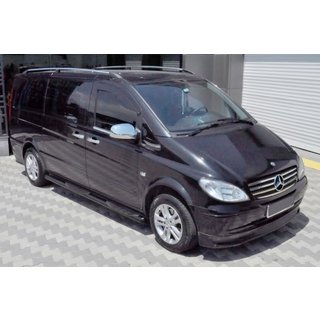 Sānu caurules Black (2 gab., nerūsējošais tērauds) Mercedes Vito W639 2004–2014 foto 1