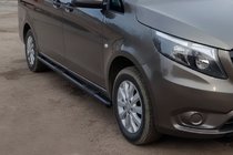 Mercedes Vito/V klase W447 2014– Sānu caurules Black (2 gab., nerūsējošais tērauds) d70, garā riteņu bāze (L3) foto 2