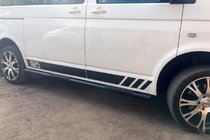 Volkswagen T5 Multivan 2003–2010 Sānu caurules Black (2 gab., nerūsējošais tērauds) 60 mm, garā riteņu bāze foto 12