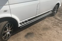 Volkswagen T5 2010–2015 Sānu caurules Black (2 gab., nerūsējošais tērauds) foto 5