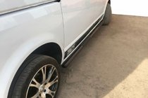 Volkswagen T6 2015–2024 Sānu caurules Black (2 gab., nerūsējošais tērauds) foto 7