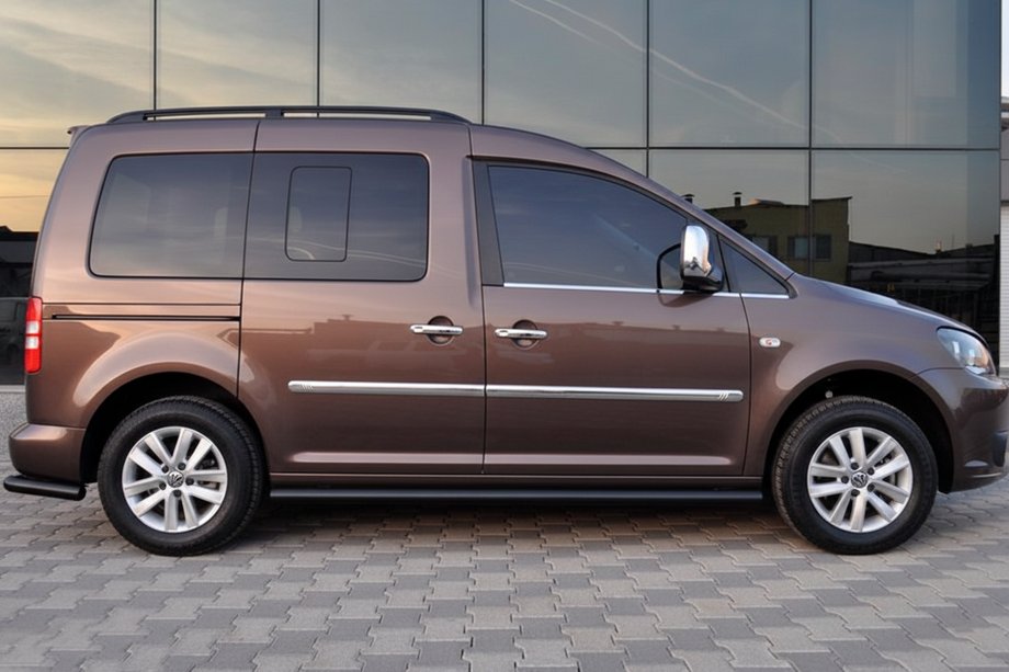 Volkswagen Caddy 2010–2015 Sānu caurules BB001 Black (2 gab., nerūsējošais tērauds) d60, standarta bāze Foto 9