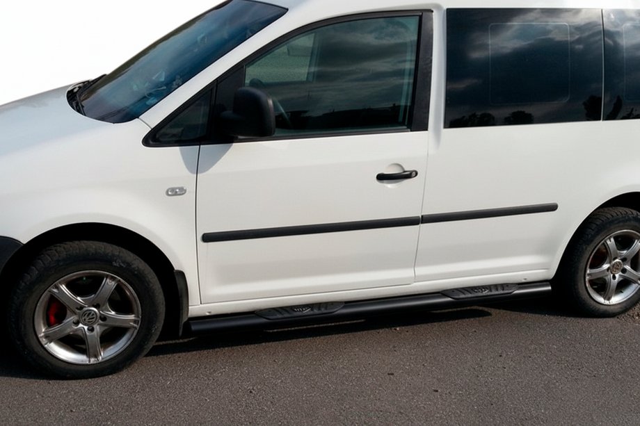 Volkswagen Caddy 2020– Sānu caurules BB001 Black (2 gab., nerūsējošais tērauds) Ø60, Maxi garā bāze Foto 5