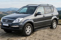 SsangYong Rexton I 2001–2017 Sānu sliekšņi RedLine Black (2 gab., alumīnijs) foto 1
