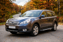 Subaru Outback 2009–2014 Sānu sliekšņi Sunrise (2 gab., alumīnijs) foto 1