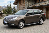 Subaru Outback 2009–2014 Sānu pakāpieni Tayga Grey (2 gab., alumīnijs) foto 1