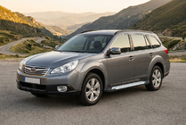 Subaru Outback 2009–2014 Sānu pakāpieni Allmond Grey (2 gab., alumīnijs) foto 1