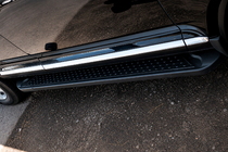 Volkswagen Touareg 2010–2018 Sānu pakāpieni Allmond Black (2 gab., alumīnijs) foto 1