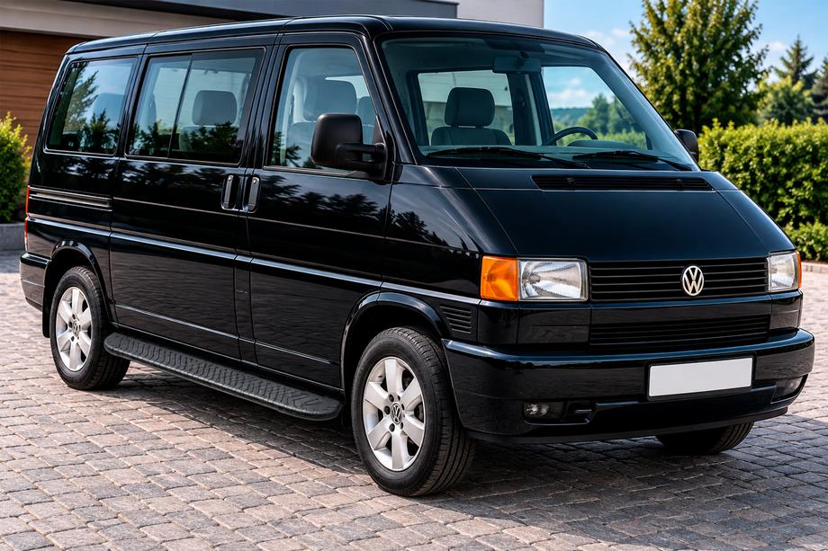Volkswagen T4 Caravelle/Multivan 1990–2003 Sānu pakāpieni Bosphorus Black (2 gab., alumīnijs) Garā riteņu bāze Image