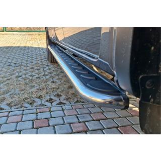 Sānu pakāpieni Maydos V1 (2 gab., alumīnijs ↗ nerūsējošais tērauds) Volkswagen Amarok 2010–2022 foto 1