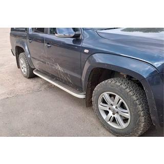 Sānu pakāpieni Tayga Grey (2 gab., alumīnijs) Volkswagen Amarok 2010–2022 foto 1