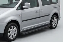 Volkswagen Caddy 2010–2015 Sānu sliekšņi Allmond Black (2 gab., alumīnijs) foto 1