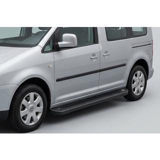 Sānu sliekšņi Allmond Black (2 gab., alumīnijs) Volkswagen Caddy 2010–2015 foto 1