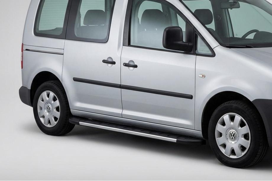 Volkswagen Caddy 2010–2015 Sānu sliekšņi Duru (2 gab., alumīnijs) Maxi riteņu bāze Image