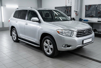 Toyota Highlander 2008–2013 Sānu pakāpieni Tayga Grey (2 gab., alumīnijs) foto 1
