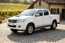 Toyota Hilux 2006–2015 Sānu pakāpieni Bosphorus Black (2 gab., alumīnijs) foto 1