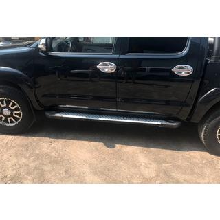 Sānu pakāpieni Allmond Grey (2 gab., alumīnijs) Toyota Hilux 2006–2015 foto 4