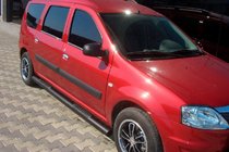 Dacia Logan MCV 2004–2014 Sānu caurules Black (2 gab., nerūsējošais tērauds) foto 1