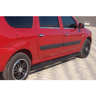 Sānu caurules Black (2 gab., nerūsējošais tērauds) Lada Largus 2012– foto 2