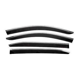 Logu vēja deflektori ar hromētu moldingu (4 gab., Sunplex Chrome) Citroen C5 Aircross 2017–2025 foto 1