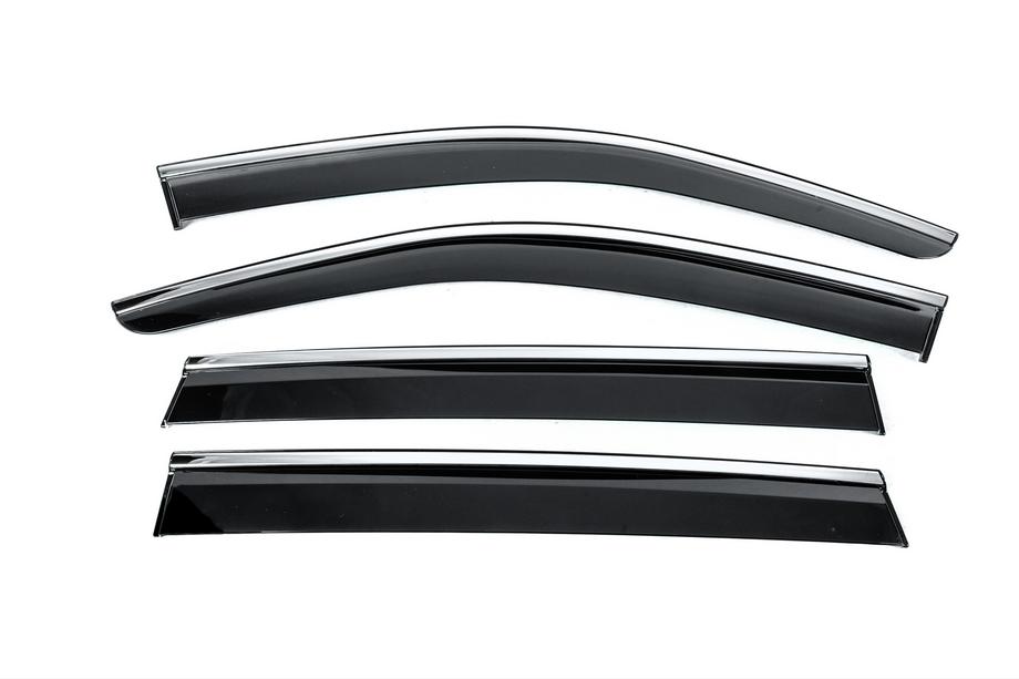 Volkswagen Tiguan 2023– Logu vēja deflektori ar hromētu līsti Niken Luxury (4 gab.) Image