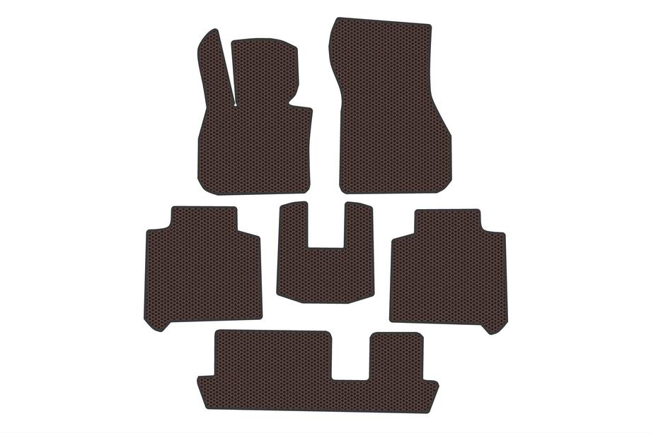 BMW 2. sērija Active Tourer F45/F46 2014–2021 Carsuit gumijas salona paklājiņi (3 rindas, priekš F46, brūni) Image