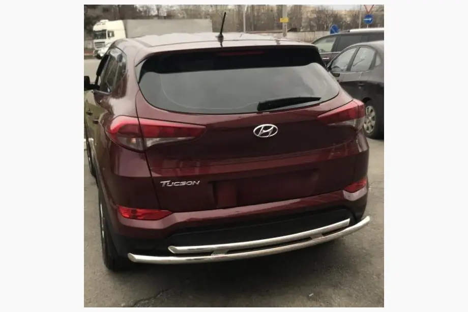 Hyundai Tucson TL 2016–2021 Aizmugurējais aizsargstienis AK002-2 (nerūsējošais tērauds) Image