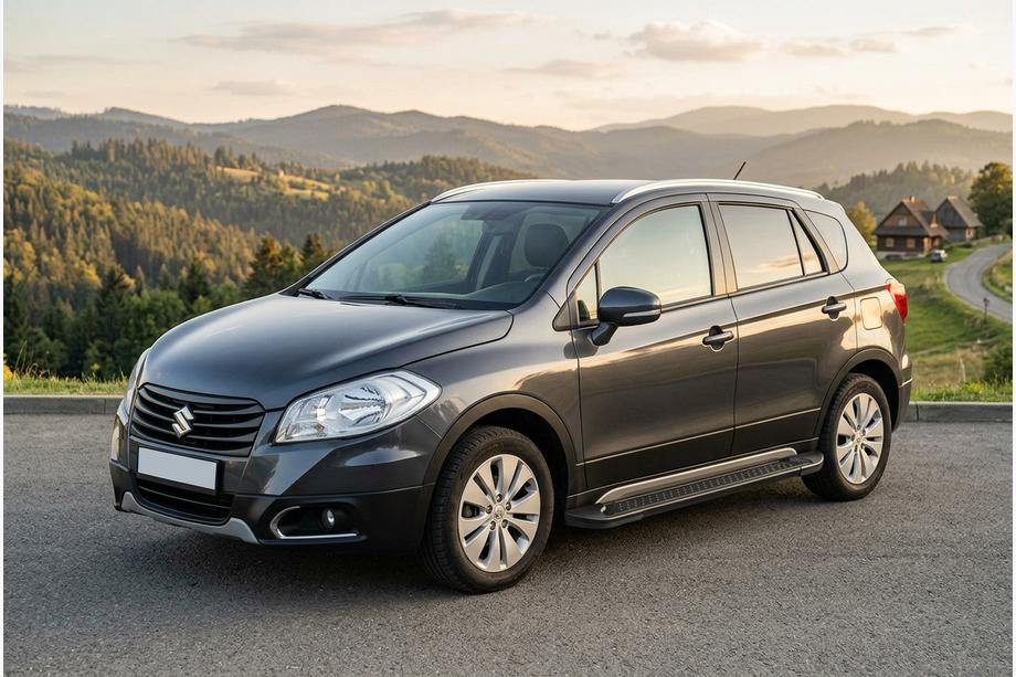 Suzuki SX4 S-Cross 2013–2016 Sānu sliekšņi Allmond Black (2 gab., alumīnijs) Image