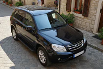 Chery Tiggo 3 2005– Sānu pakāpieni Bosphorus Black (2 gab., alumīnijs) foto 1