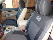 Hyundai Santa Fe 2 2006–2012 Autosēdekļu pārvalki (ekoāda↗audums, Premium) foto 16