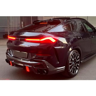 Aizmugurējā bampera difuzors ar LRT izplūdes uzgaļiem (M-Sport 2023+, Carbon) foto 3