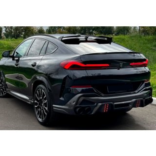 Aizmugurējā bampera difuzors ar LRT izplūdes uzgaļiem (M-Sport 2023+, Carbon) foto 2