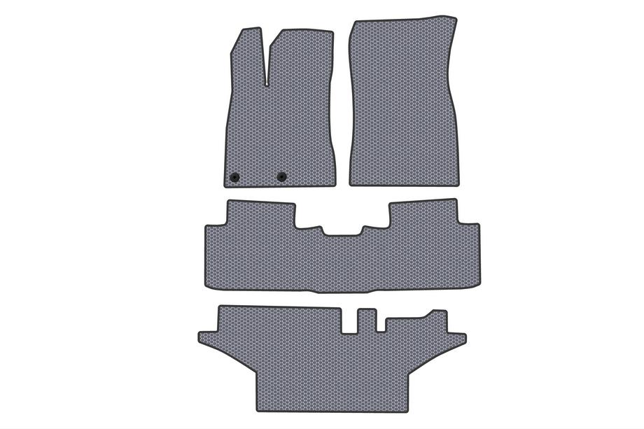 Peugeot 5008 2024– Carsuit gumijas salona paklājiņi (3 rindas, pelēki) Image