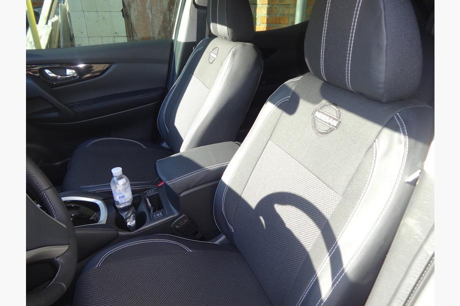 Nissan Qashqai 2014–2021 Autosēdekļu pārvalki (mākslīgā āda↗audums, Premium) Foto 26