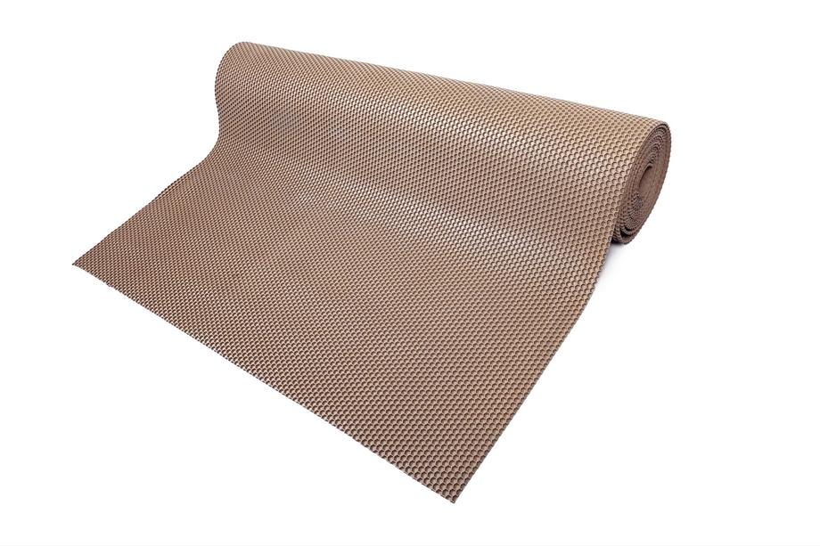 Gumijas loks auto paklājiņiem 120x100 cm (šūnu raksts, bēšs) Foto 7