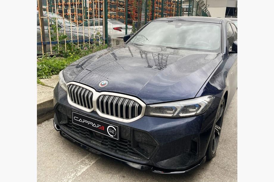 BMW 3. sērija G20/G21 2018– Priekšējā bampera lūpa EuroCap V1 (M-Performance 2022-, spīdīgi melna) Foto 1