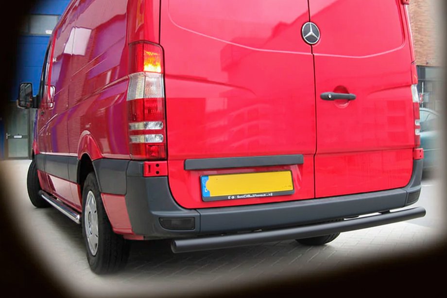 Mercedes Sprinter W906 2006–2018 Aizmugurējais aizsargstienis AK002 Black (nerūsējošais tērauds) Image