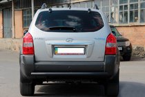 Hyundai Tucson JM 2004– Aizmugurējais aizsargstienis AK002 Black (nerūsējošais tērauds) foto 3
