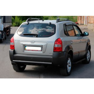 Aizmugurējais aizsargstienis AK002 Black (nerūsējošais tērauds) Hyundai Tucson JM 2004– foto 2